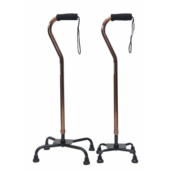 Quad Cane W/Base Brown (Esco)