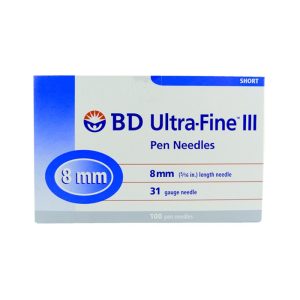 BD Ultra-Fine III Pen Needle 31Gx8mm x 100's