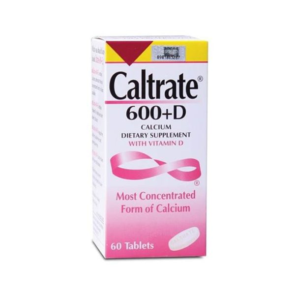 Caltrate 600+ Vitamin D Tabs x 60's (Pink)