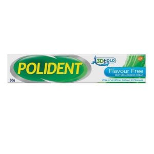 Polident Adhesive Cream Tube x60g(FlavourFree)