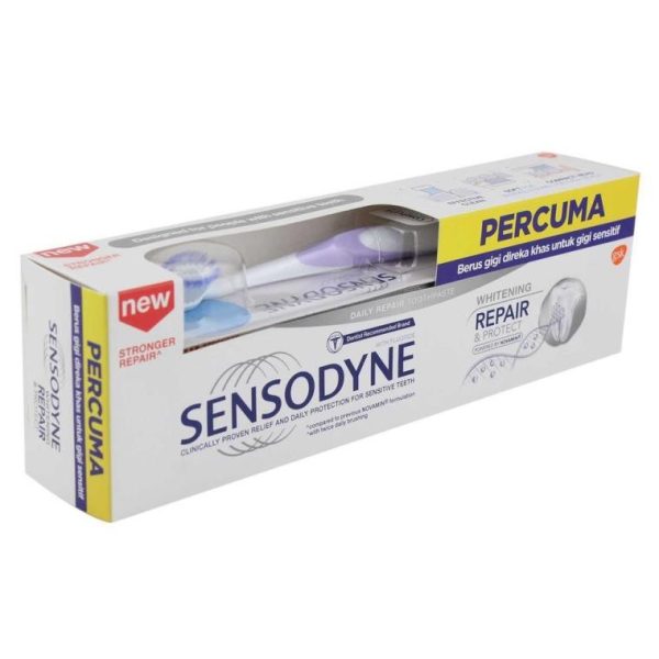 Sensodyne T/P Rep&Pro Whitening x 100g FOC T/B Soft