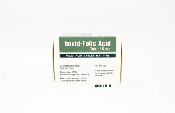 Folic Acid Tabs 5mg 10x10's (HOVID)
