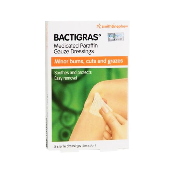 Bactigras 5cm x 5cm x 5's