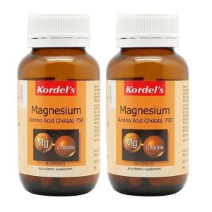 Kordels Magnesium Amino Acid Chelate 750 Caps 2x60's