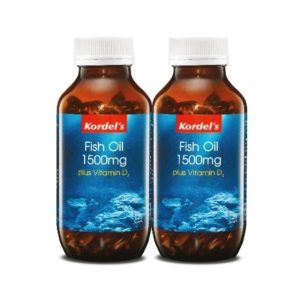 Kordels Fish Oil Caps 1500mg+Vit D3 2x120's