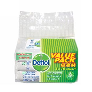 Dettol Wet Wipes 3x10s(V/Pack)