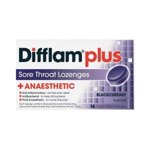 Difflam Loz Blackcurrant x 16's (P)