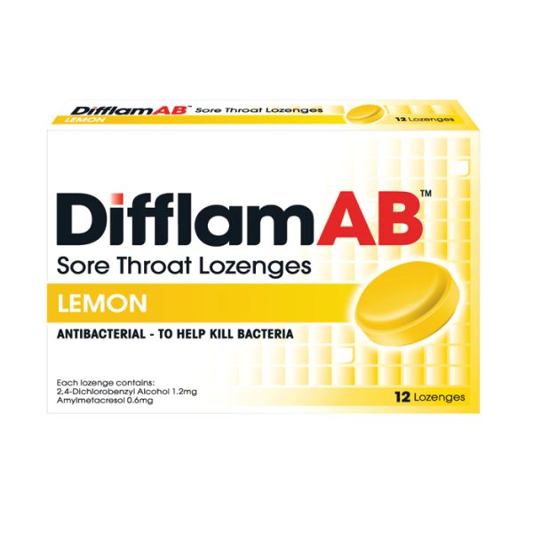 DifflamAB Sore Throat Loz x 12's (Lemon)