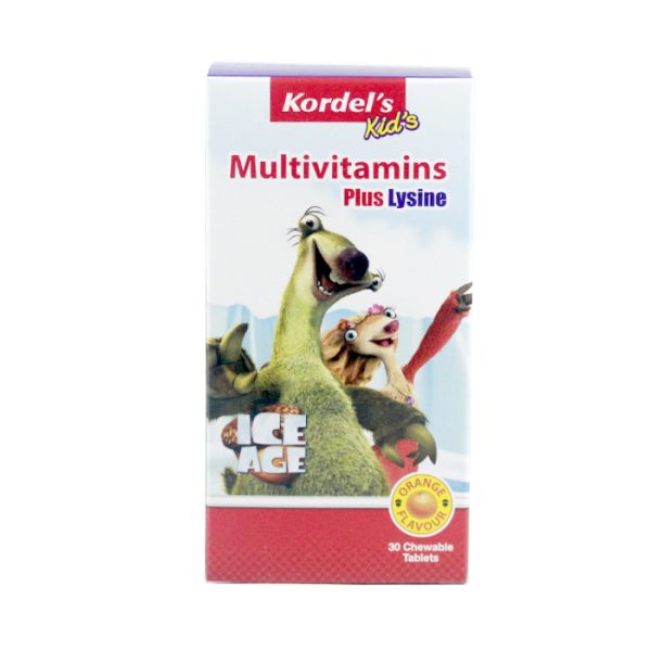 Kordels Multivit+Lysine Chew Tabs x 30's (O)