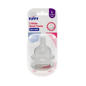 Fiffy Wide Neck Nipples (18190-L) x 2's