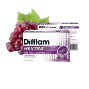 Difflam Hextra Sore Throat Loz x 12's (Grape)