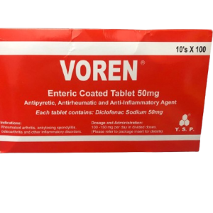 Voren E.C Tabs 50mg 100x10's