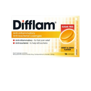 Difflam Loz A/Bacterial x 16's (H/Lemon)