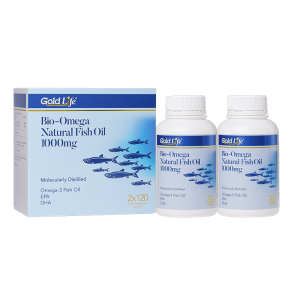 Gold Life B/Omega Fish Oil Caps 1000mg 2x120's