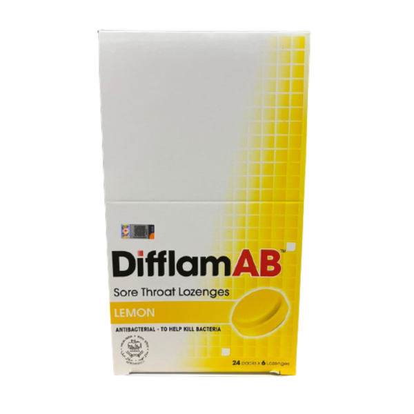 DifflamAB Sore Throat Loz 24 x 6's (Lemon)