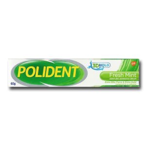 Polident Adhesive Cream Tube x60g (Fresh Mint)