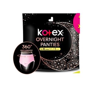 Kotex Soft & Smooth Overnight Panties x 2's (L/XL)