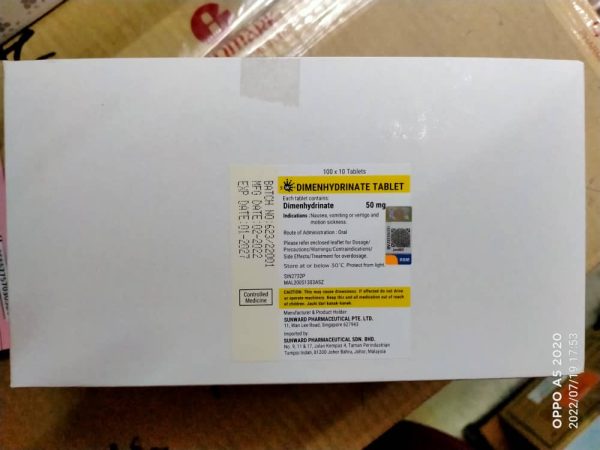 Dimenhydrinate Tabs 100 x 10's (SW)