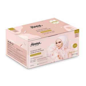 Face Mask Hijab Medical Himaya x 50's (Sweet Rose Gold)