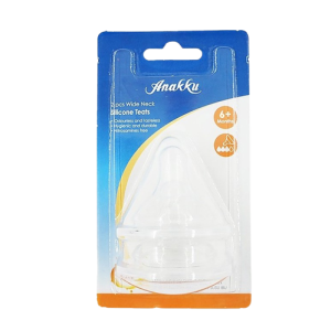 Anakku Long Silicone Teats 6+Months (L) (163-116) x 2's
