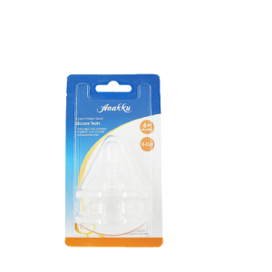 Anakku Wide Neck Super Soft Silicone Teats 6+Months (X-Cut) (163-149) x 2's