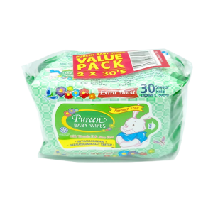 Pureen B/Wipes w A/Vera&Vit E 2x30s(B)(BWP 2030)