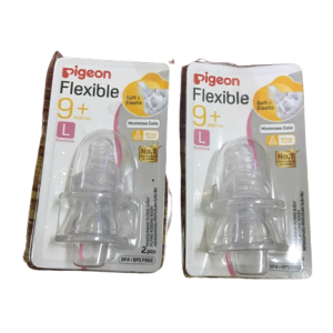 Pigeon S/Neck Flexible Nipple (L) 9+ Months (26661/78486) x 2's
