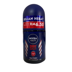 Nivea Deo R/On Dry Impact (Men) x 25ml (RM6.50)