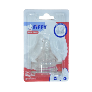 Fiffy Wide Neck Nipple(18259-X CUT) x 2's