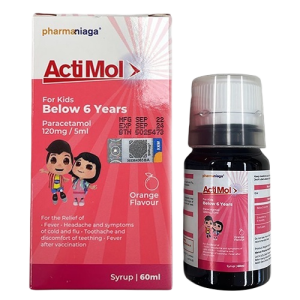 Actimol Syrup 120mg 1-5 Years (Orange) x 60ml