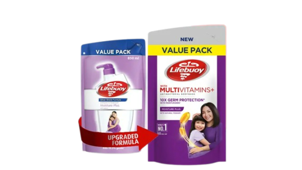 Lifebuoy B/Wash Multivitamins+ A/Bacterial Refill x 450ml (Moistureplus)