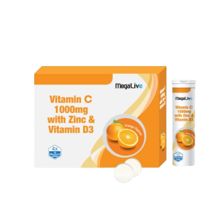 MegaLive Vitamin C 1000mg With Zinc & Vitamin D3 4x10's
