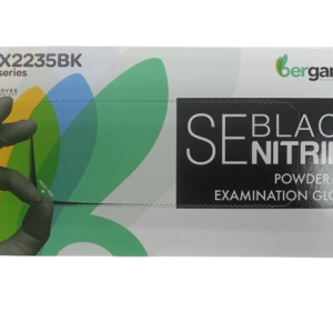 Bergamot SE Black Nitrile Gloves Powder Free X2235BK (L) x 100's
