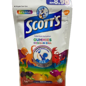 Scotts DHA Gummies Mix Flavour x 15's (RM8.90)