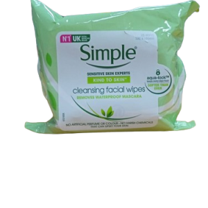 Simple Cleansing Facial Wipes x 25's