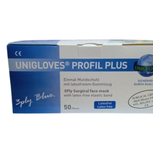 Face Mask 3ply Surgical Ear Loop x 50's (Blue) (Unigloves)