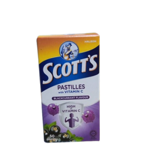 Scotts Vitamin C Pastilles Blackcurrant x 50's