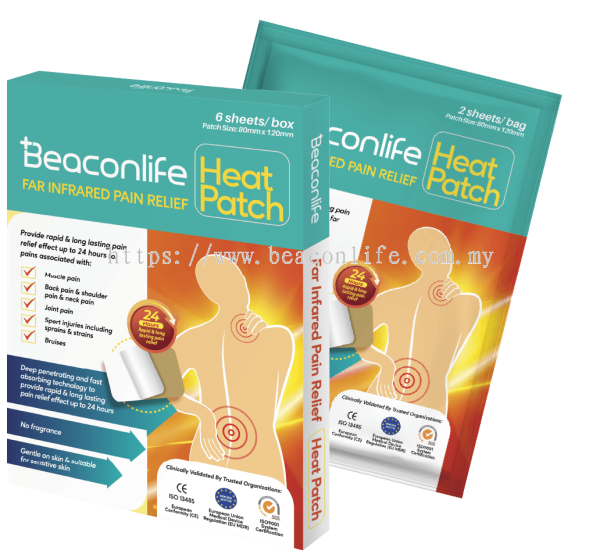 Beaconlife Pain Relief Heat Patch x 6's