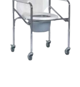 Evin Commode Chromed Steel with Wheels x Each