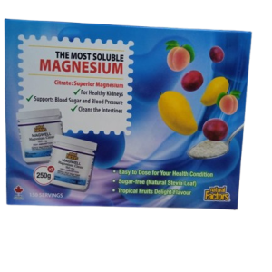 Magwell Magnesium Citrate Powder 2x250g (Natural Factors)