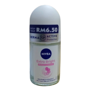 Nivea Deo R/On Extra Bright Radiant & Smooth x 25ml (RM 6.50)