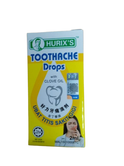 Hurixs Toothache Drop with Clove Oil x 2ml